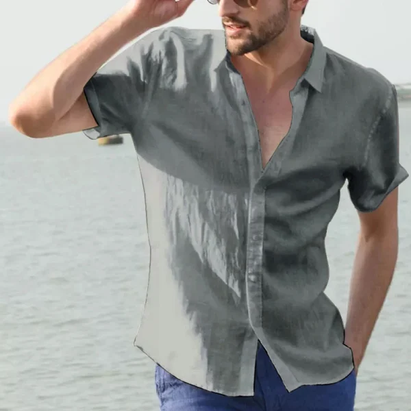 Men's Casual Short Sleeve Shirts - Image 3