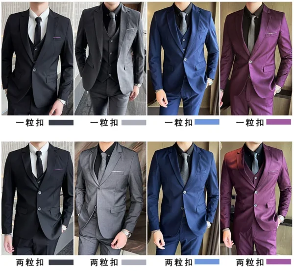 Men's Suit Fashion Business Italian Style - Image 5