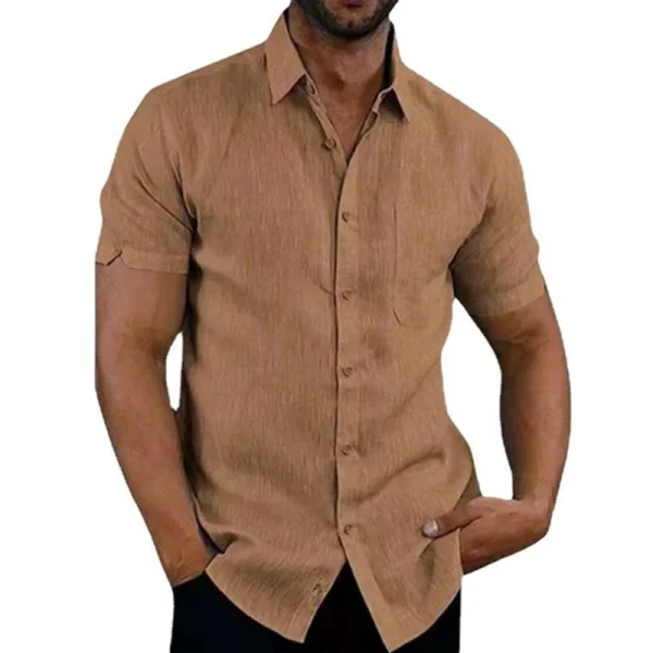 Summer Cotton Linen Casual Shirts - Image 3